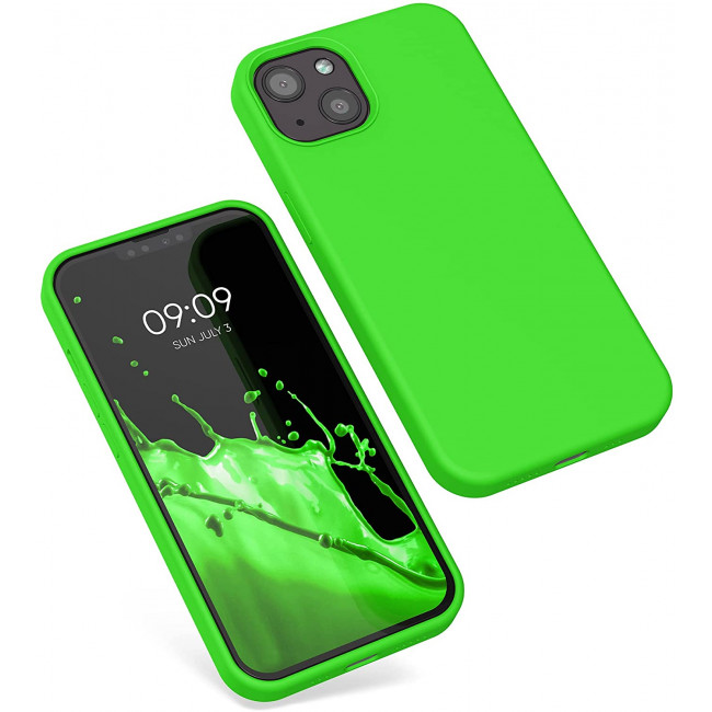 KW iPhone 13 Θήκη Σιλικόνης Rubberized TPU - Lime Green - 55878.159