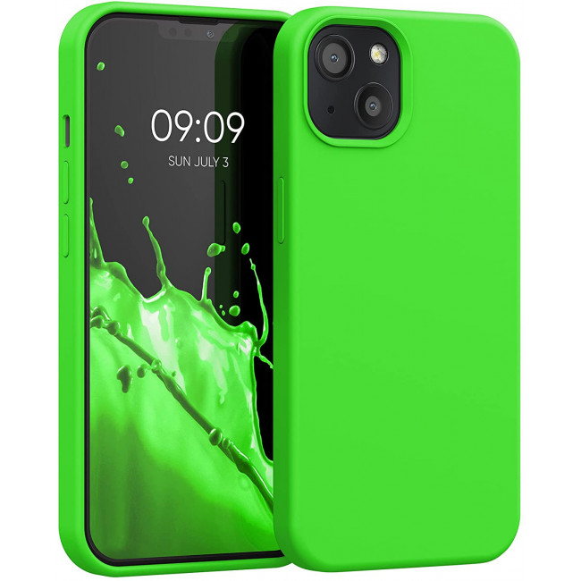 KW iPhone 13 Θήκη Σιλικόνης Rubberized TPU - Lime Green - 55878.159