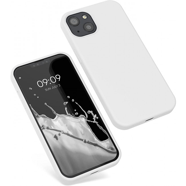 KW iPhone 13 Θήκη Σιλικόνης Rubberized TPU - White - 55878.02