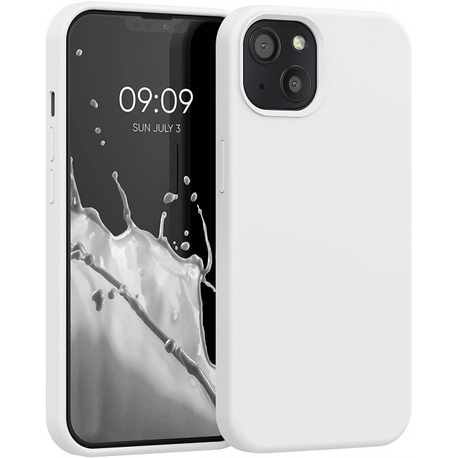 KW iPhone 13 Θήκη Σιλικόνης Rubberized TPU - White - 55878.02