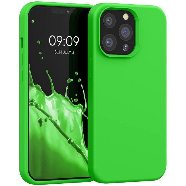 KW iPhone 13 Pro Θήκη Σιλικόνης Rubberized TPU - Lime Green - 55880.159