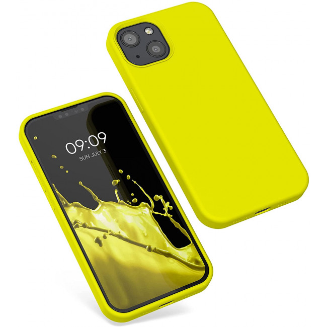 KW iPhone 13 Θήκη Σιλικόνης Rubberized TPU - Lemon Yellow - 55878.149