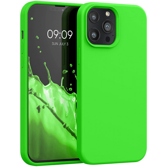 KW iPhone 13 Pro Max Θήκη Σιλικόνης Rubberized TPU - Lime Green - 55881.159