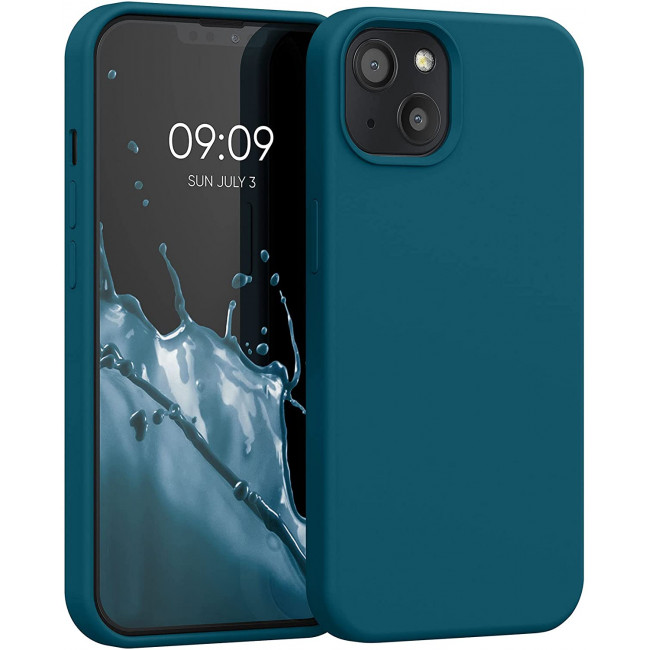 KW iPhone 13 Θήκη Σιλικόνης Rubberized TPU - Petrol Matte - 55878.57