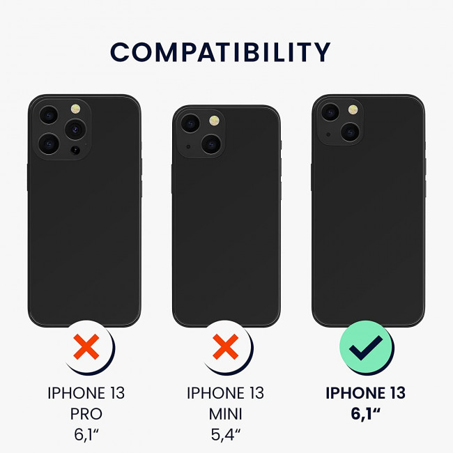 KW iPhone 13 Θήκη Σιλικόνης Rubberized TPU - Petrol Matte - 55878.57