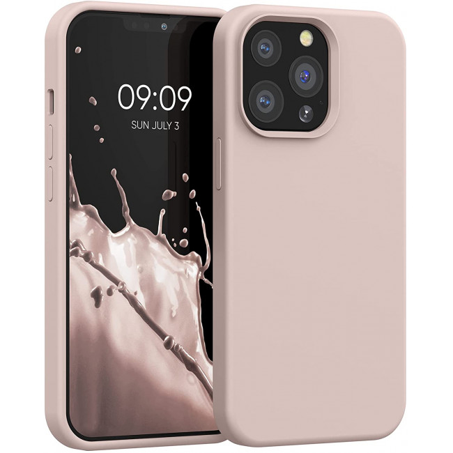 KW iPhone 13 Pro Θήκη Σιλικόνης Rubberized TPU - Dusty Pink - 55880.10