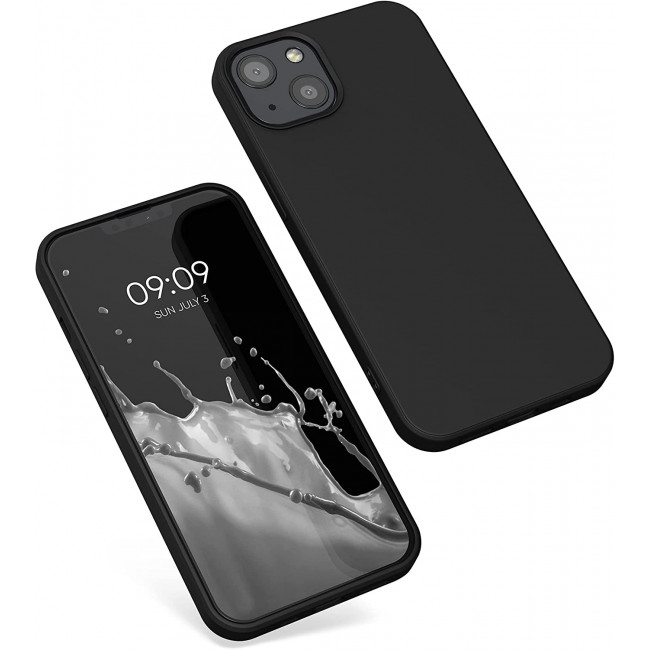 KW iPhone 13 Θήκη Σιλικόνης Rubberized TPU - Black Matte - 55948.47