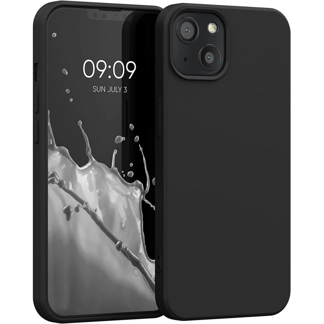 KW iPhone 13 Θήκη Σιλικόνης Rubberized TPU - Black Matte - 55948.47