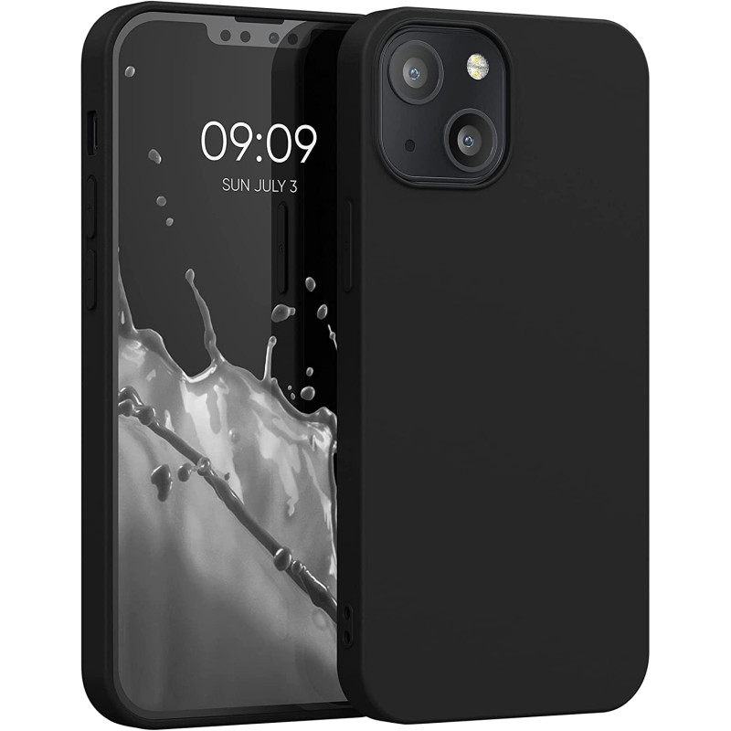 KW iPhone 13 mini Θήκη Σιλικόνης TPU - Black Matte - 55927.47