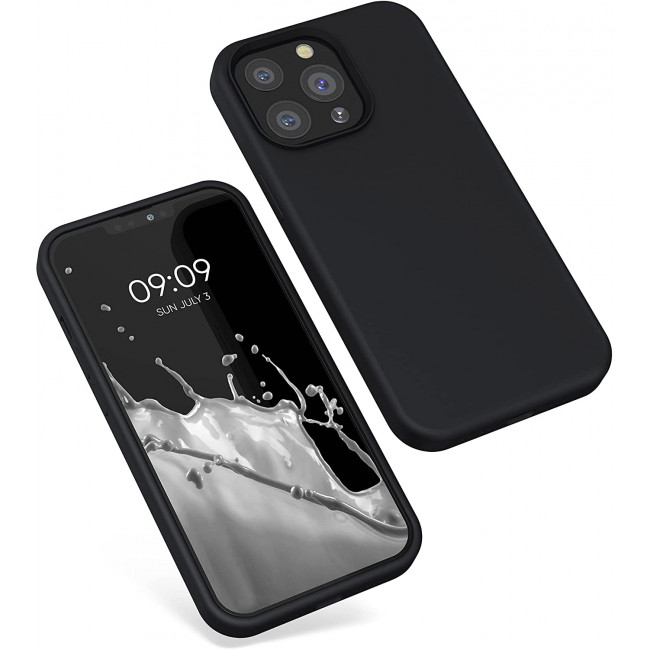 KW iPhone 13 Pro Θήκη Σιλικόνης Rubberized TPU - Black - 55880.01