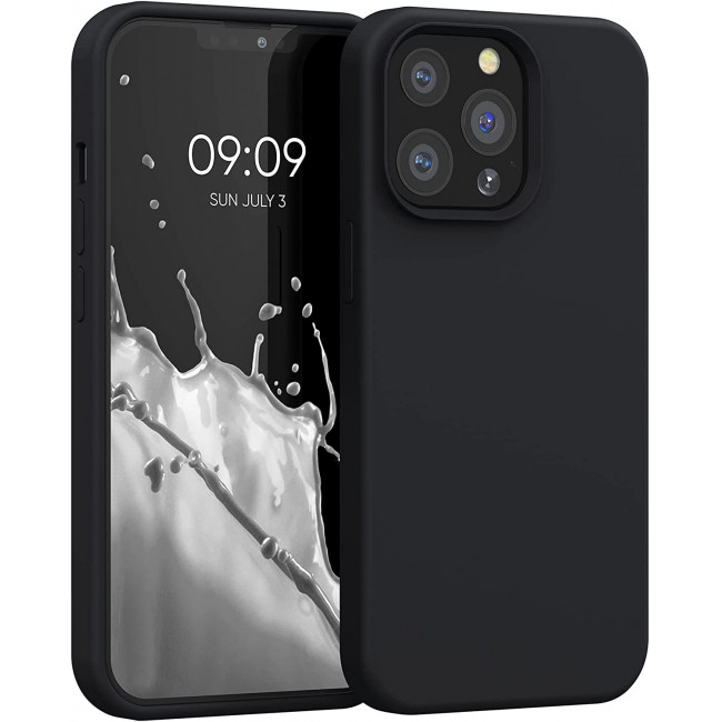 KW iPhone 13 Pro Θήκη Σιλικόνης Rubberized TPU - Black - 55880.01