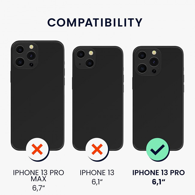 KW iPhone 13 Pro Θήκη Σιλικόνης TPU - Black Matte - 55958.47