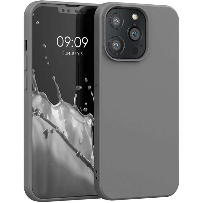 KW iPhone 13 Pro Θήκη Σιλικόνης Rubberized TPU - Titanium Grey - 55962.155