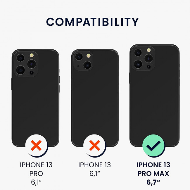 KW iPhone 13 Pro Max Θήκη Σιλικόνης TPU - Black Matte - 55971.47