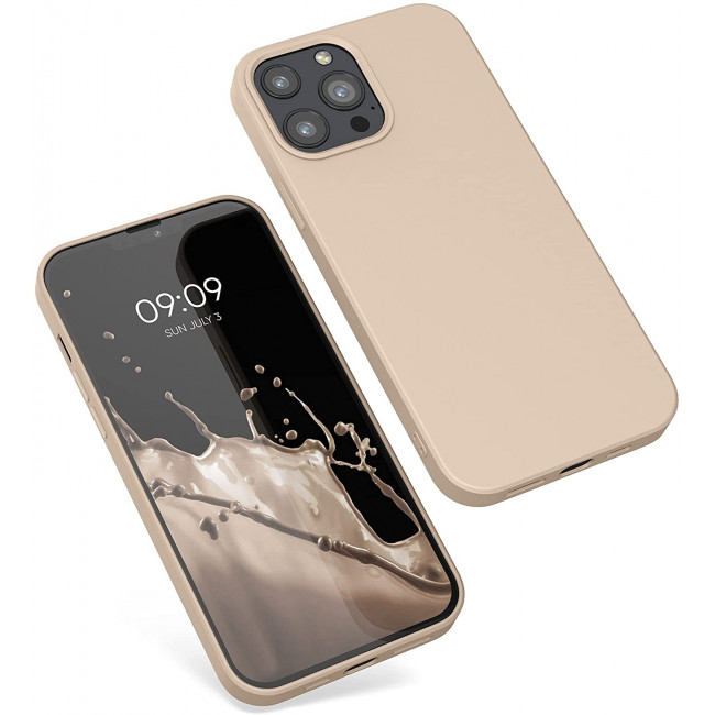 KW iPhone 13 Pro Max Θήκη Σιλικόνης Rubberized TPU - Mother of Pearl - 55975.154