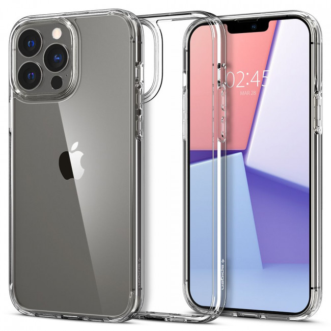 Spigen iPhone 13 Pro Ultra Hybrid Σκληρή Θήκη με Πλαίσιο Σιλικόνης - Crystal Clear