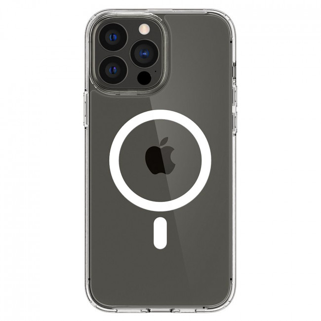 Spigen iPhone 13 Pro Max Ultra Hybrid Mag Σκληρή Θήκη με Πλαίσιο Σιλικόνης Και MagSafe - White / Clear