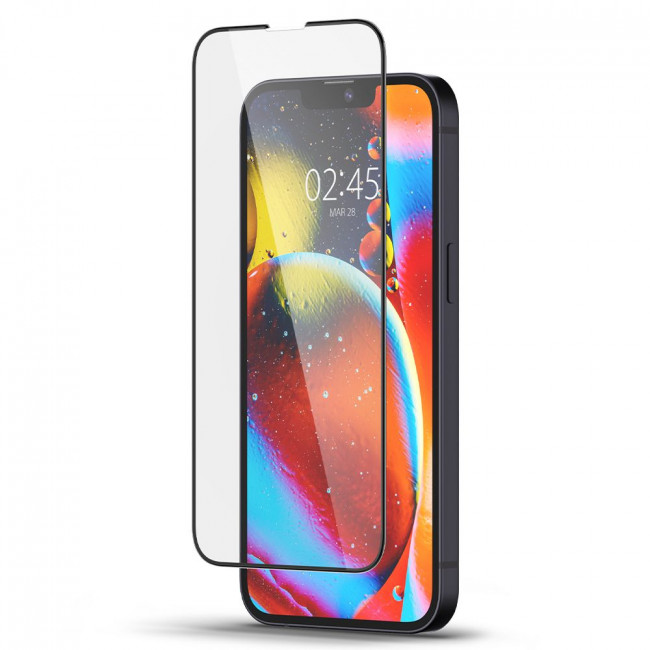 Spigen iPhone 13 Pro Max / iPhone 14 Plus / iPhone 15 Plus GLAS.tR Slim HD Case Friendly Full Screen Tempered Glass Αντιχαρακτικό Γυαλί Οθόνης 9H - Black - AGL03383