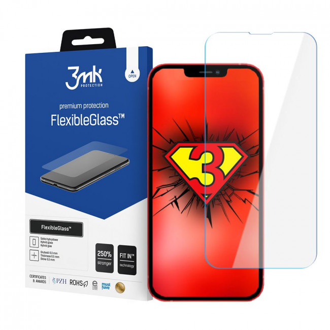 3MK iPhone 13 Pro Max 0.30mm 7H Anti Fingerprint Flexible Tempered Glass Ευλύγιστο Αντιχαρακτικό Γυαλί Οθόνης - Clear