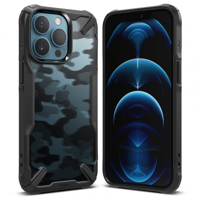 Ringke iPhone 13 Pro Fusion X Σκληρή Θήκη με Πλαίσιο Σιλικόνης - Black - Camo