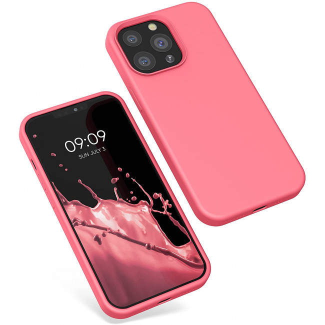 KW iPhone 13 Pro Θήκη Σιλικόνης Rubberized TPU - Neon Coral - 55880.103