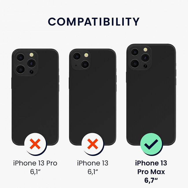 KW iPhone 13 Pro Max Θήκη Σιλικόνης Rubberized TPU - Black - 55881.01