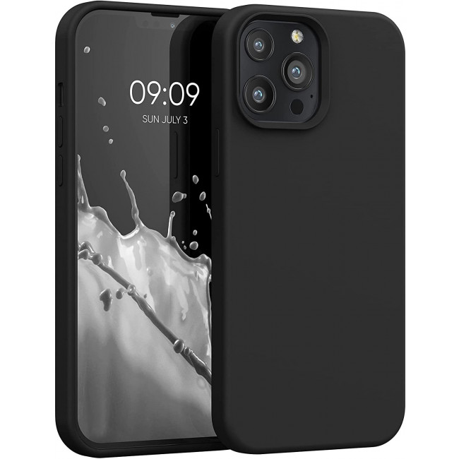 KW iPhone 13 Pro Max Θήκη Σιλικόνης Rubberized TPU - Black - 55881.01