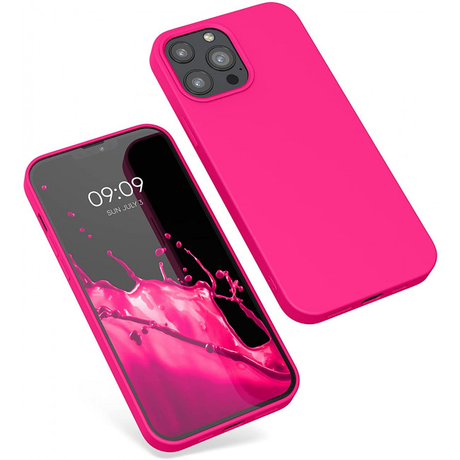 KW iPhone 13 Pro Max Θήκη Σιλικόνης Rubberized TPU - Neon Pink - 55975.77