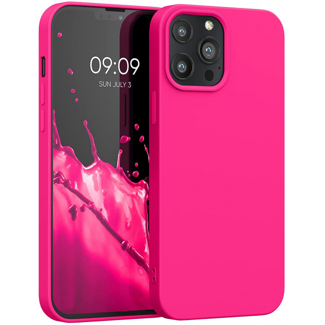 KW iPhone 13 Pro Max Θήκη Σιλικόνης Rubberized TPU - Neon Pink - 55975.77