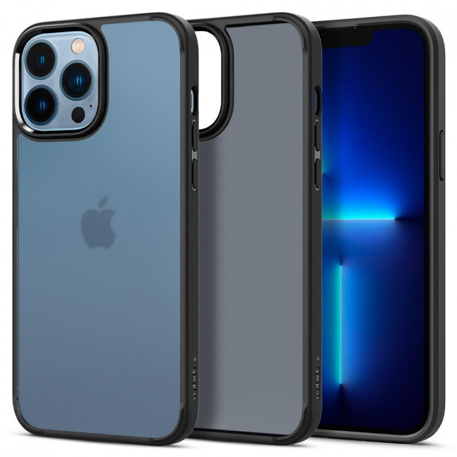 Spigen iPhone 13 Pro Max Ultra Hybrid Σκληρή Θήκη με Πλαίσιο Σιλικόνης - Matte Frost Black