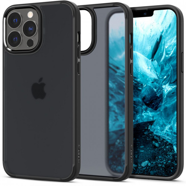 Spigen iPhone 13 Pro Max Ultra Hybrid Σκληρή Θήκη με Πλαίσιο Σιλικόνης - Matte Frost Black