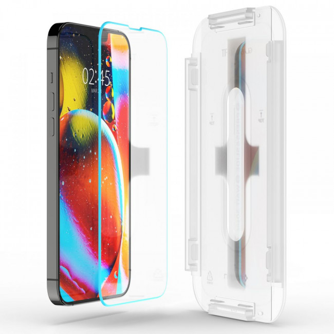 Spigen iPhone 13 / iPhone 13 Pro / iPhone 14 Glas.TR EZ Fit 0.2mm 2.5D 9H Tempered Glass Αντιχαρακτικό Γυαλί Οθόνης - 2 Τεμάχια - Clear - AGL03385