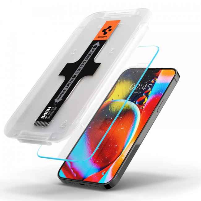 Spigen iPhone 13 / iPhone 13 Pro / iPhone 14 Glas.TR EZ Fit 0.2mm 2.5D 9H Tempered Glass Αντιχαρακτικό Γυαλί Οθόνης - 2 Τεμάχια - Clear - AGL03385