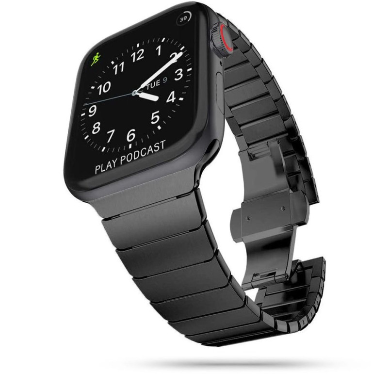 Tech-Protect Λουράκι Apple Watch 4 / 5 / 6 / 7 / 8 / 9 / SE / ULTRA 1 / ULTRA 2 - 42 / 44 / 45 / 49 mm LinkBand από Ανοξείδωτο Ατσάλι - Black