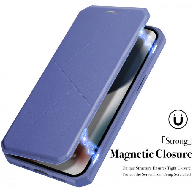 Dux Ducis iPhone 13 Skin X Flip Stand Case Θήκη Βιβλίο - Blue