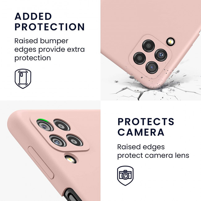 KW Samsung Galaxy A22 4G Θήκη Σιλικόνης Rubberized TPU - Dusky Pink Matt - 55500.52