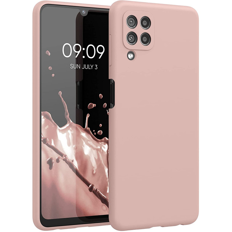 KW Samsung Galaxy A22 4G Θήκη Σιλικόνης Rubberized TPU - Dusky Pink Matt - 55500.52