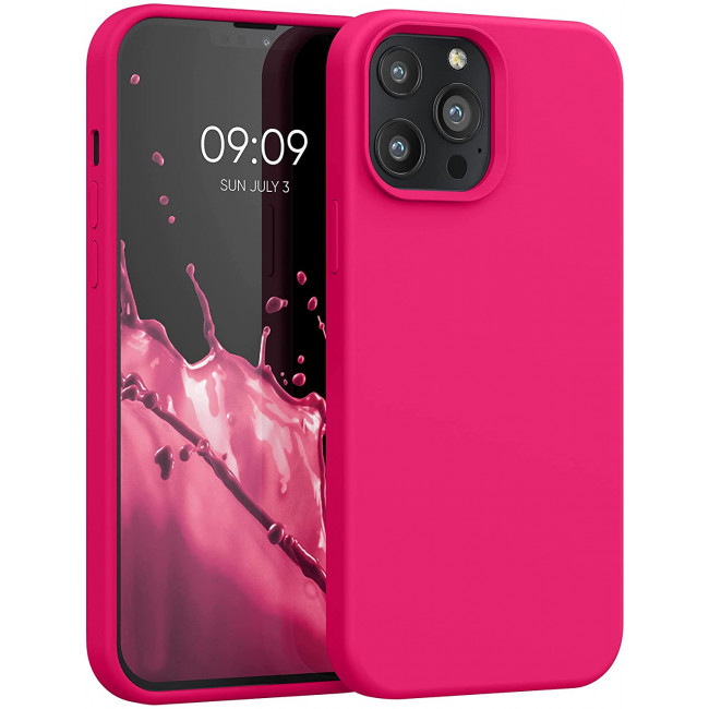 KW iPhone 13 Pro Max Θήκη Σιλικόνης Rubberized TPU - Neon Pink - 55881.77