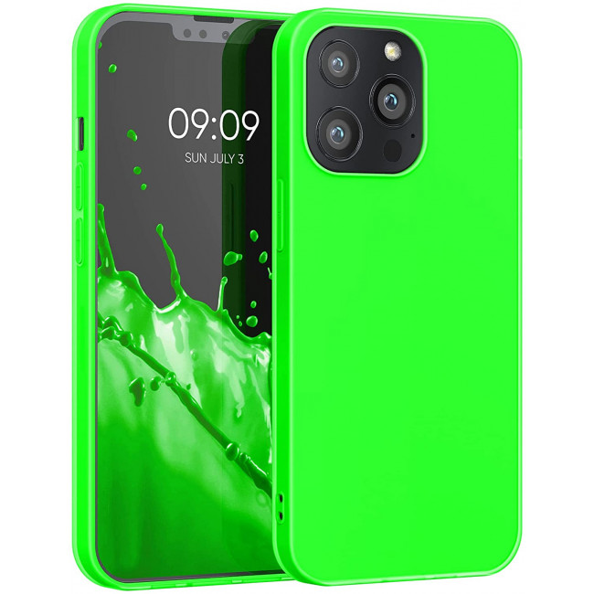 KW iPhone 13 Pro Θήκη Σιλικόνης TPU - Neon Green - 55957.44