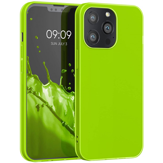 KW iPhone 13 Pro Θήκη Σιλικόνης TPU - Neon Yellow - 55957.75