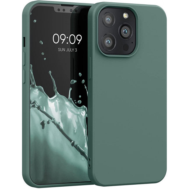 KW iPhone 13 Pro Θήκη Σιλικόνης Rubberized TPU - Fir Green - 55962.166