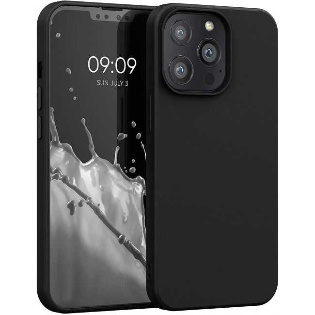 KW iPhone 13 Pro Θήκη Σιλικόνης Rubberized TPU - Black Matte - 55962.47