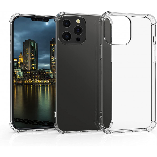 KW iPhone 13 Pro Max Θήκη Σιλικόνης TPU με Ενισχυμένες Γωνίες - Διάφανη - 55973.03