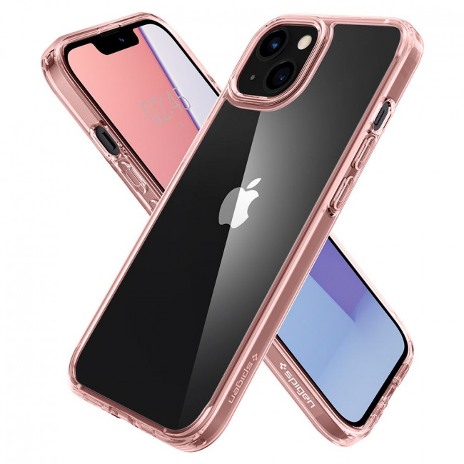 Spigen iPhone 13 Ultra Hybrid Σκληρή Θήκη με Πλαίσιο Σιλικόνης - Rose Crystal