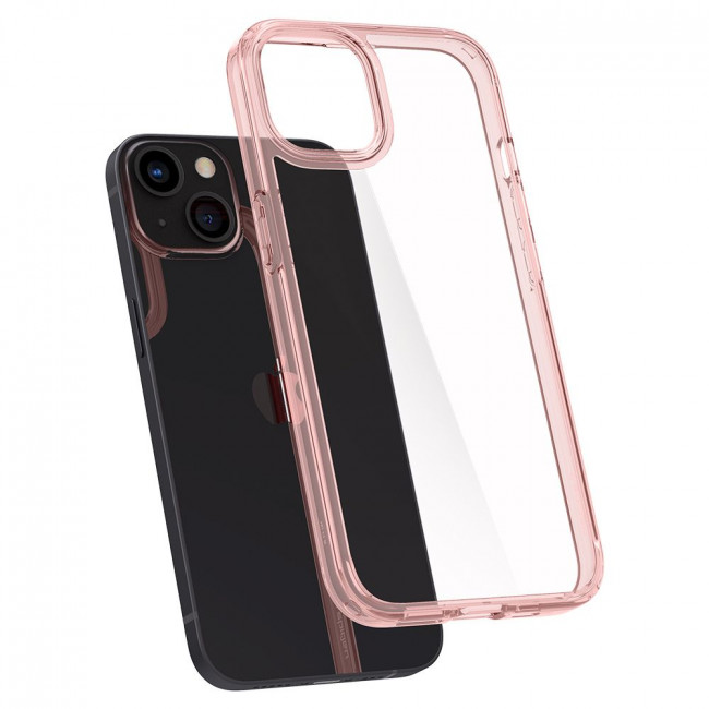 Spigen iPhone 13 Ultra Hybrid Σκληρή Θήκη με Πλαίσιο Σιλικόνης - Rose Crystal