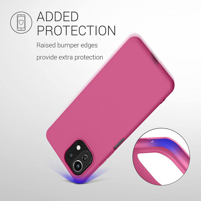 KW Xiaomi Mi 11 Lite / Mi 11 Lite 5G Θήκη Σιλικόνης TPU - Raspberry Sorbet - 54726.213