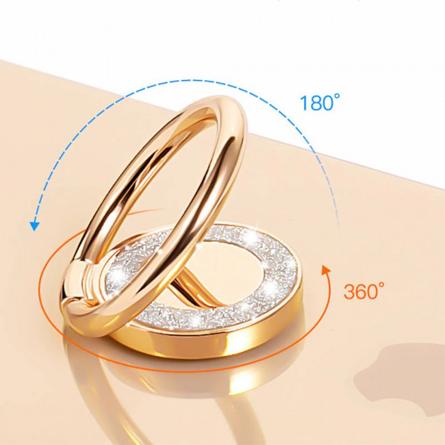 Tech-Protect Ring Glitter Δαχτυλίδι Συγκράτησης Κινητού - Gold