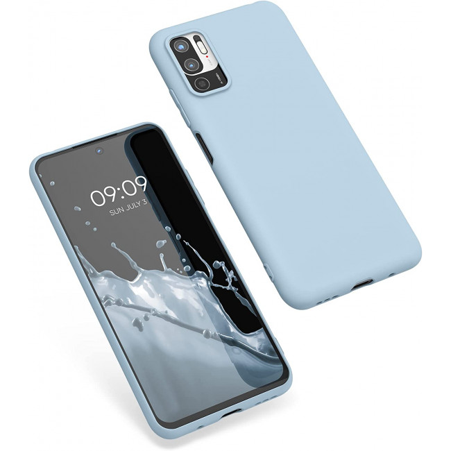 KW Xiaomi Redmi Note 10 5G Θήκη Σιλικόνης TPU - Light Blue Matte - 54947.58