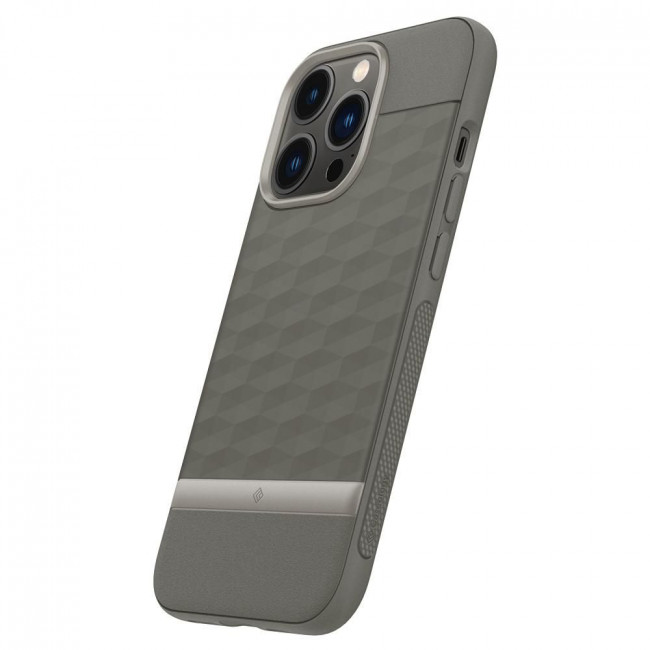 Caseology iPhone 13 Pro Parallax Θήκη Σιλικόνης με Σκληρό Πλαίσιο - Ash Grey