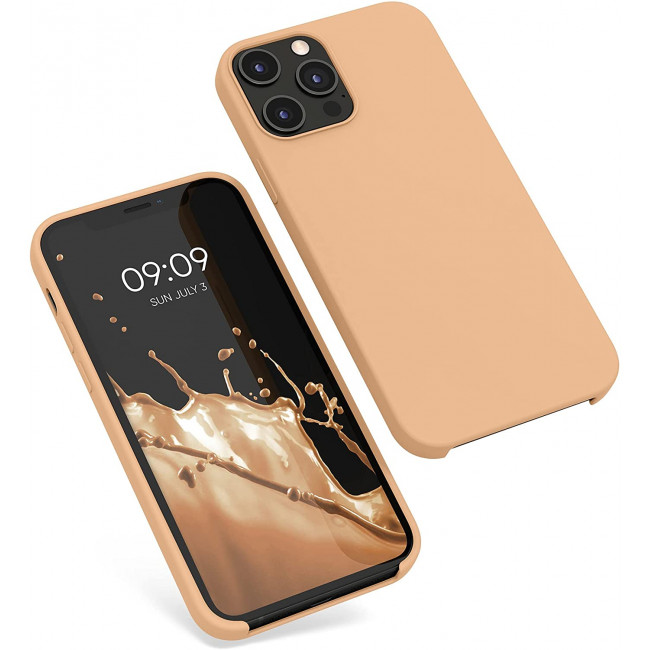 KW iPhone 12 Pro Max Θήκη Σιλικόνης Rubber TPU - Peach Nougat - 52644.194